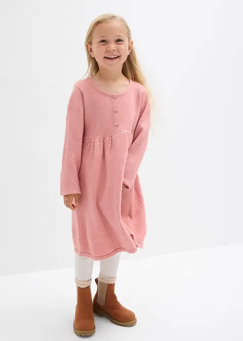 Strikkekjole med dekorativ knappestolpe, bonprix