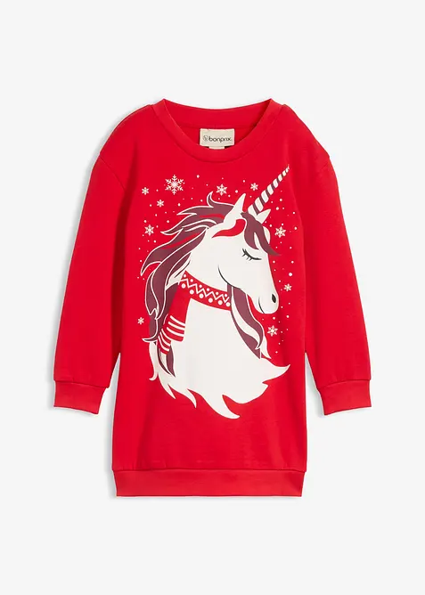 Sweatshirtkjole i 100% bomull, bonprix