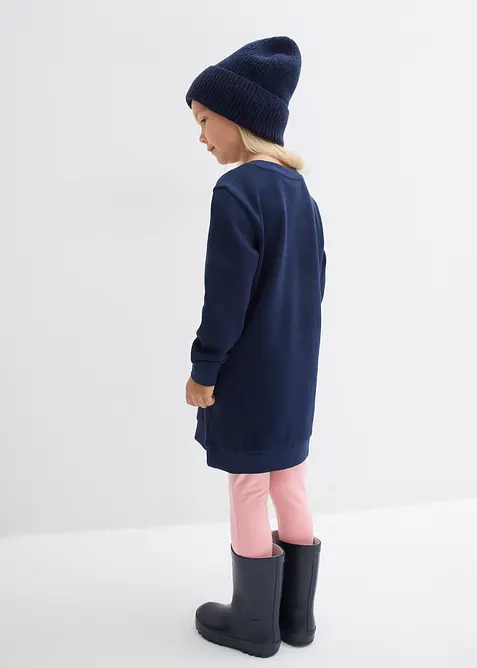 Sweatshirtkjole i 100% bomull, bonprix
