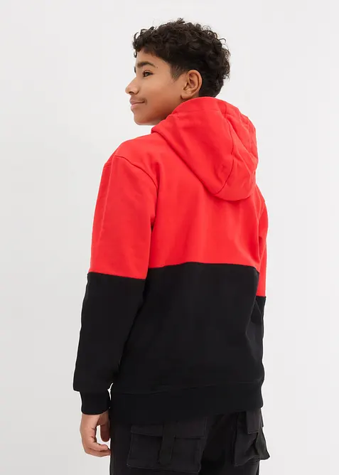 Sweatshirt med hette av økologisk bomull, bonprix