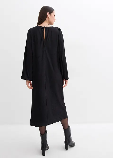 Crinkle midikjole, bonprix