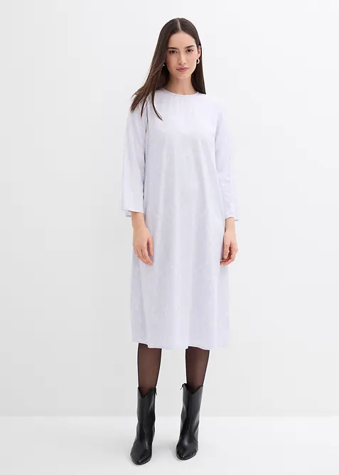 Blomstrete midikjole av 100% viskose, bonprix