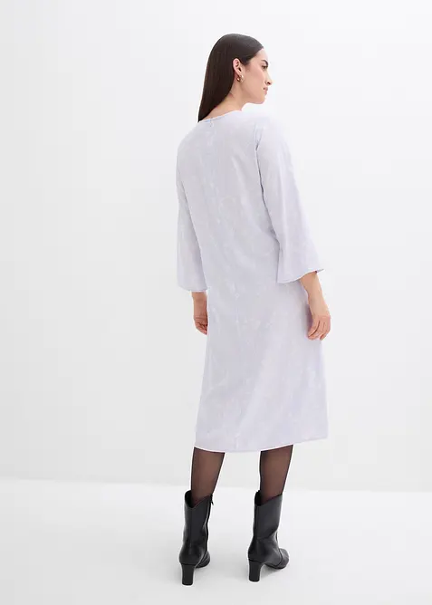 Blomstrete midikjole av 100% viskose, bonprix