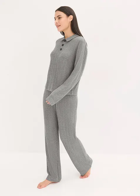 Loungewear-kosedress i mykt ribbemateriale, oversized, bonprix