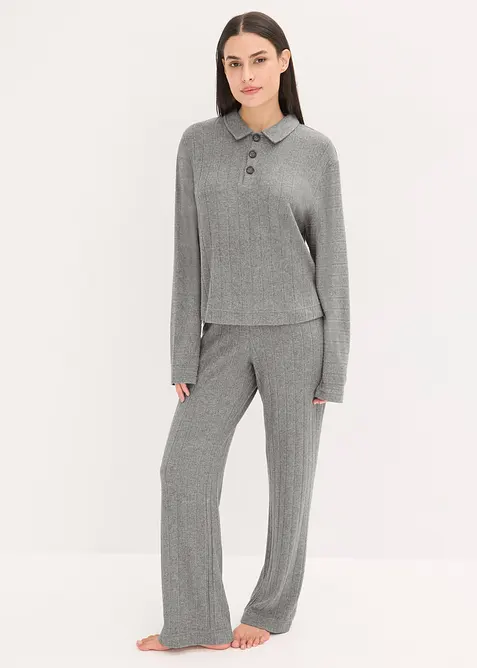 Loungewear-kosedress i mykt ribbemateriale, oversized, bonprix