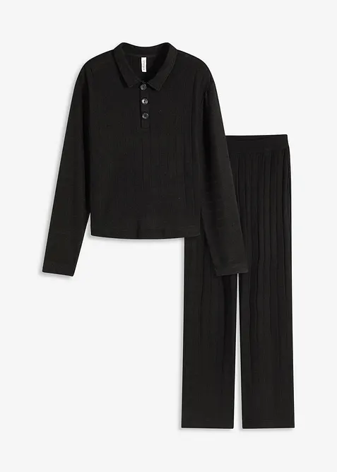 Loungewear-kosedress i mykt ribbemateriale, oversized, bonprix