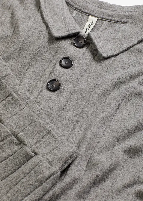 Loungewear-kosedress i mykt ribbemateriale, oversized, bonprix