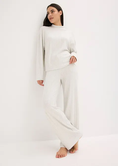 Loungewear-kosedress i mykt ribbemateriale, oversized, bonprix