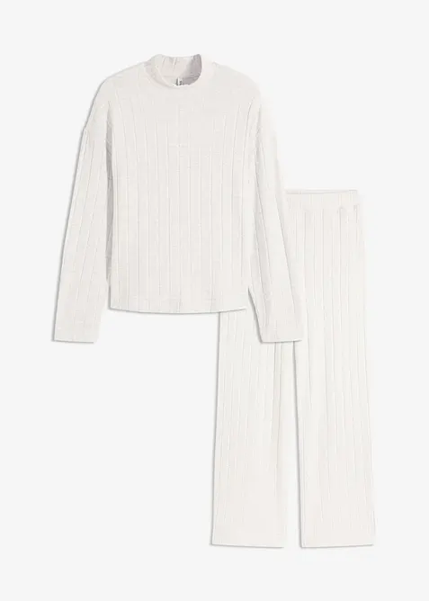 Loungewear-kosedress i mykt ribbemateriale, oversized, bonprix