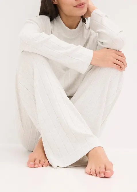 Loungewear-kosedress i mykt ribbemateriale, oversized, bonprix