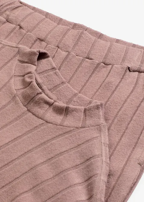 Loungewear-kosedress i mykt ribbemateriale, oversized, bonprix