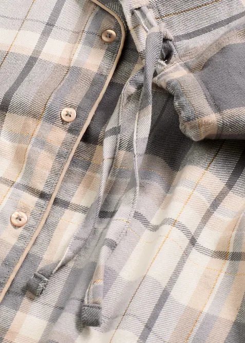 Pyjamas i flanell med lurex og gaveforpakning, bonprix