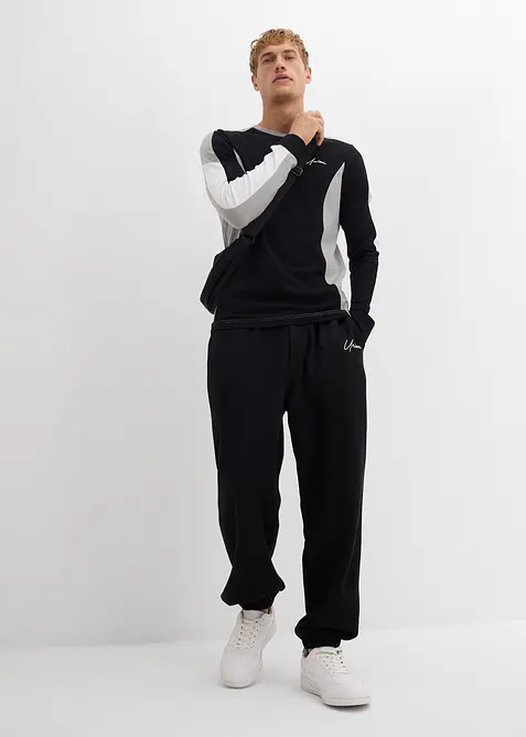 Joggebukse i 100% bomull, Loose Fit, bonprix