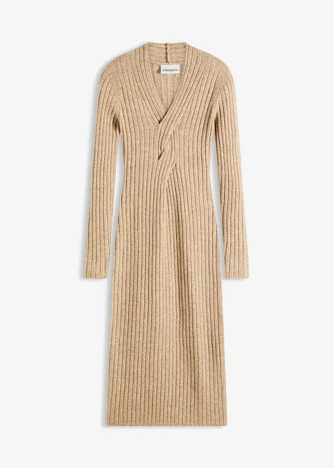 Strikkekjole med ullandel, bonprix