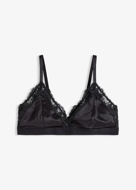 Bralette i materiale med glans, bonprix