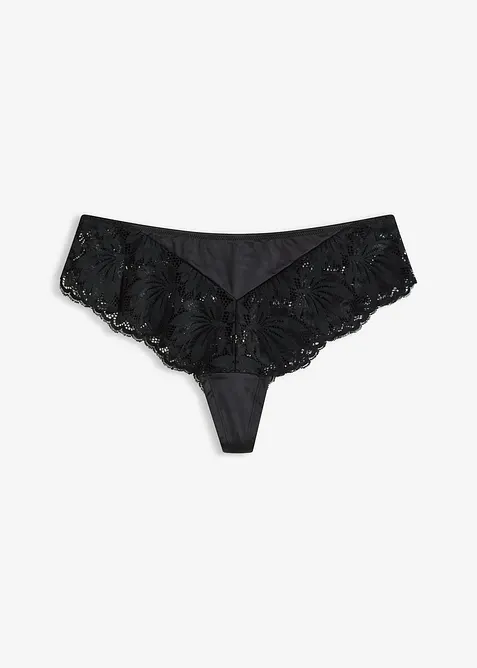 String-panty materiale med glans, bonprix