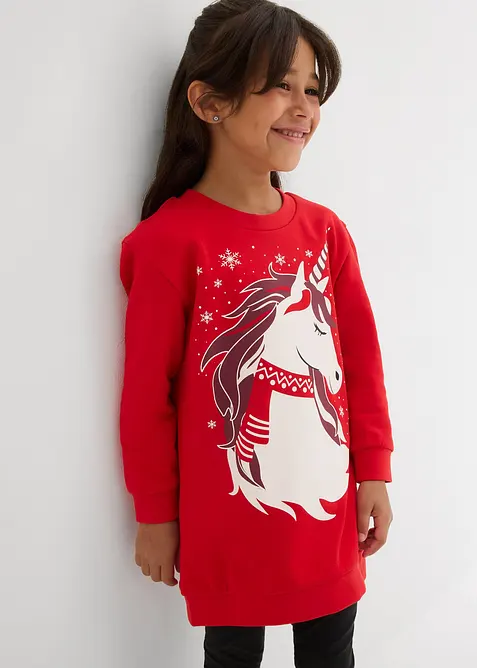 Sweatshirtkjole i 100% bomull, bonprix