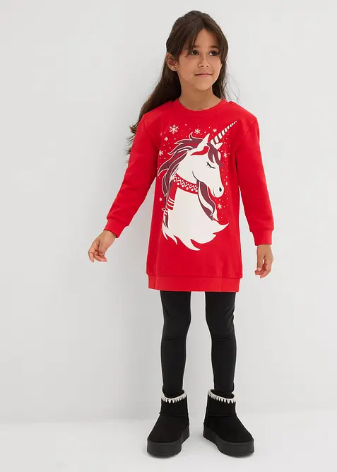 Sweatshirtkjole i 100% bomull, bonprix