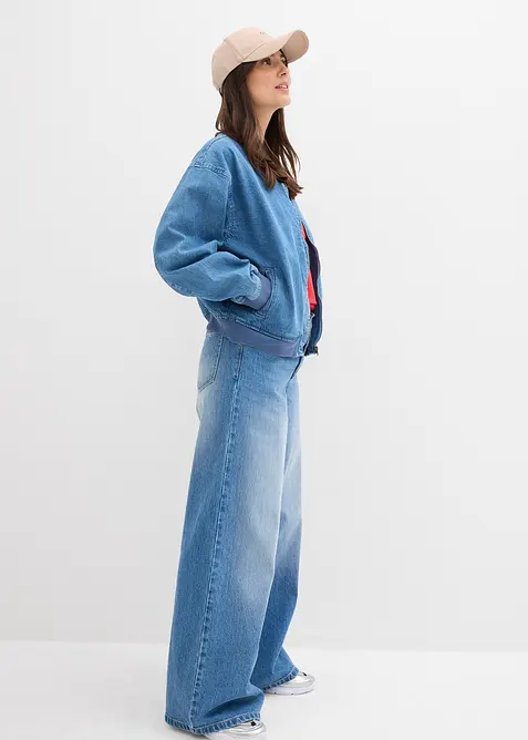 Denim bomberjakke, bonprix