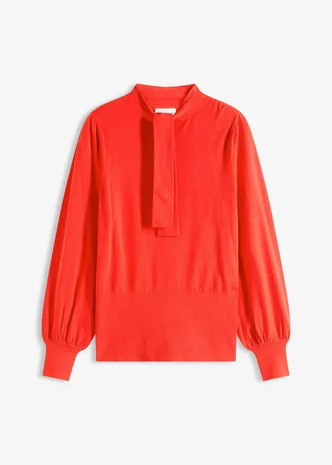 Finstrikket genser i myk viskosemiks, bonprix