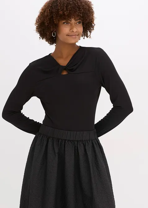 Ribbet topp, bonprix