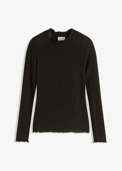 Ribbestrikket topp av viskosemiks, bonprix