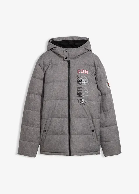 Vattert vinterjakke med hette, bonprix