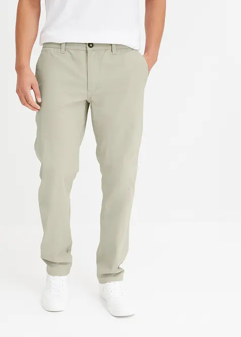 Relaxed Fit stretch-chinos med økologisk bomull, Straight, bonprix