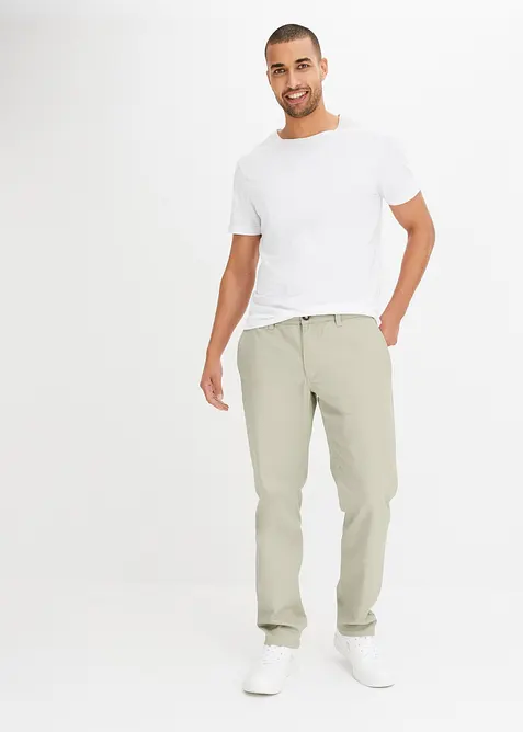 Relaxed Fit stretch-chinos med økologisk bomull, Straight, bonprix