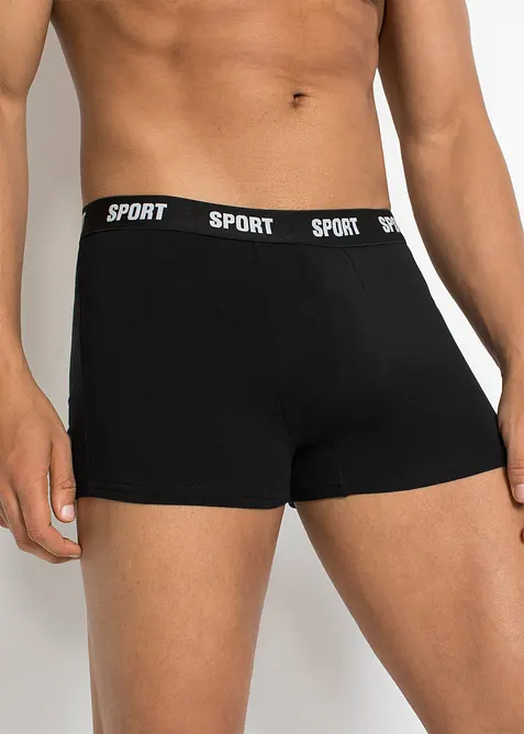 Boksershorts med bomull i ettersittende modell (3-pack), bonprix