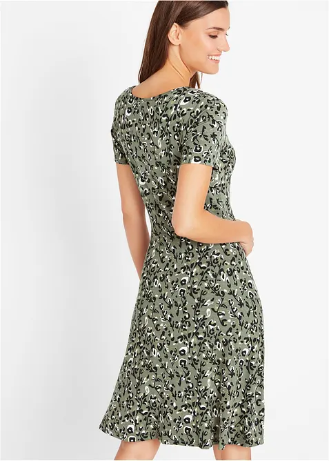 Trikotkjole i lett viskosemiks, bonprix