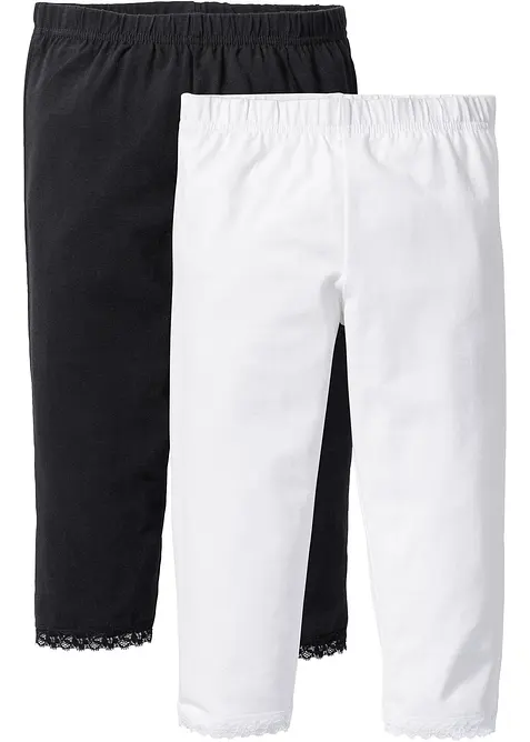 Caprileggings med økologisk bomull (2-pack), bonprix