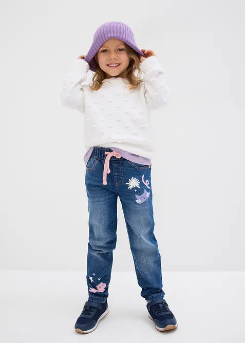 Straing jeans Mid Waist, bonprix