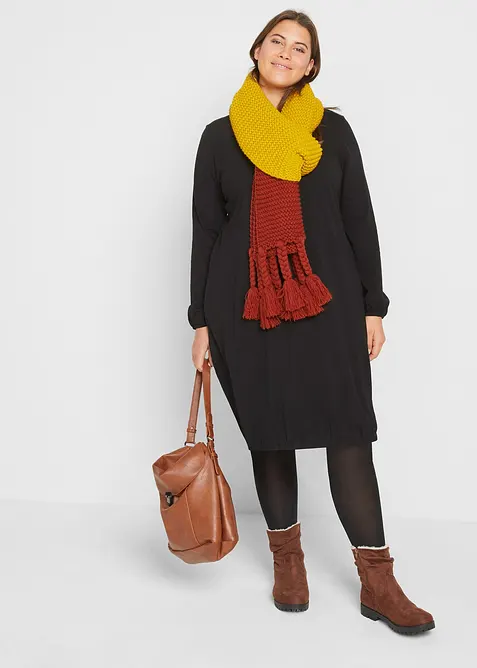 Ballongkjole i bomullsmiks, bonprix