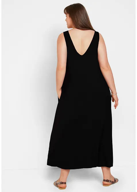 Lang jerseykjole med klimasmart viskose, bonprix