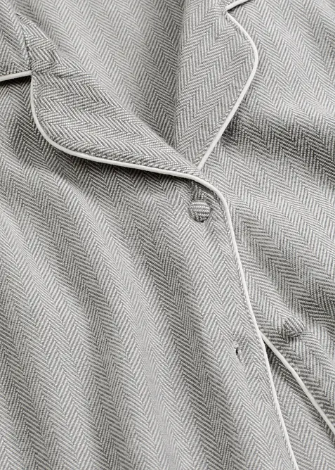 Pyjamas i vevd flanell med fiskebensmønster, bonprix