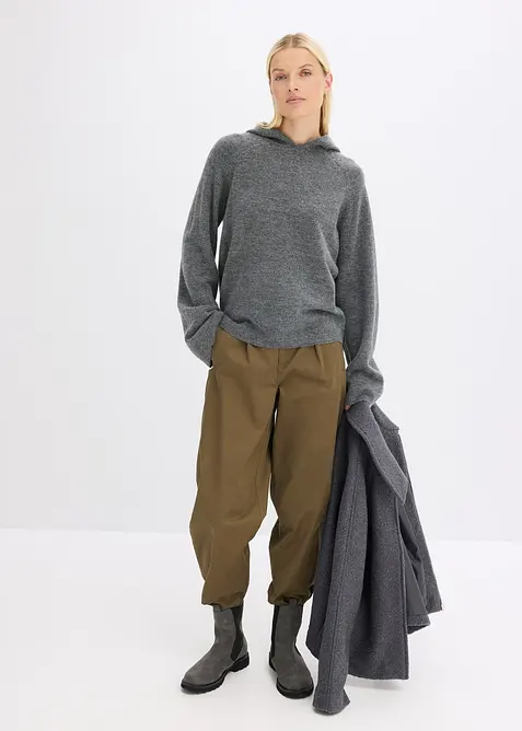 Strikket hettegenser, bonprix