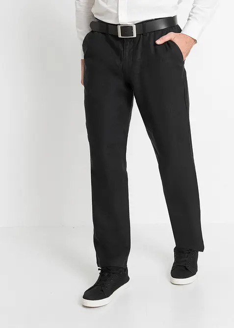 Regular Fit chinos av ren lin, Straight, bonprix