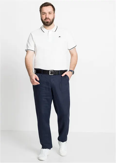 Regular Fit chinos av ren lin, Straight, bonprix