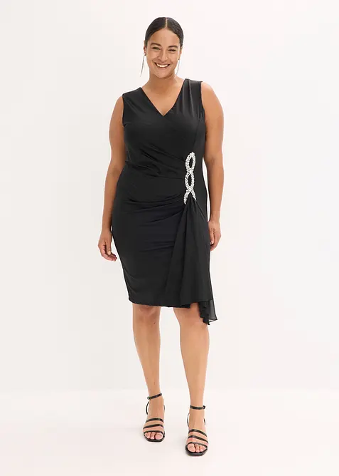 Jerseykjole med strassapplikasjon, bonprix