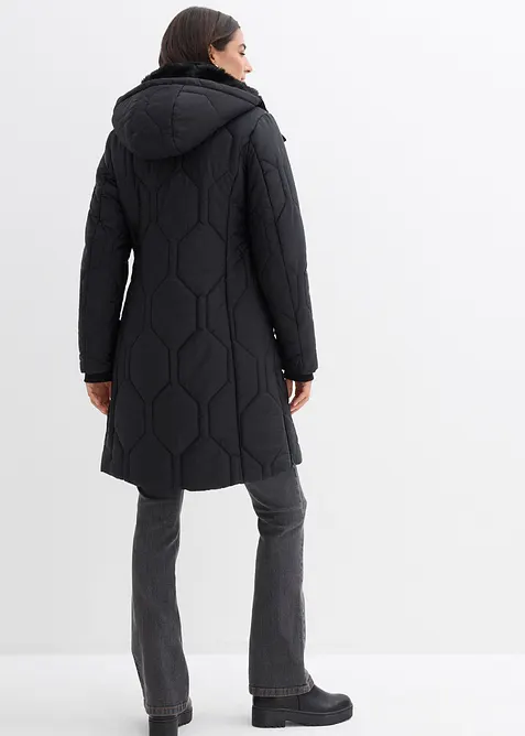 Kort kåpe med diamant-vattering og glidelåser i sidene, bonprix