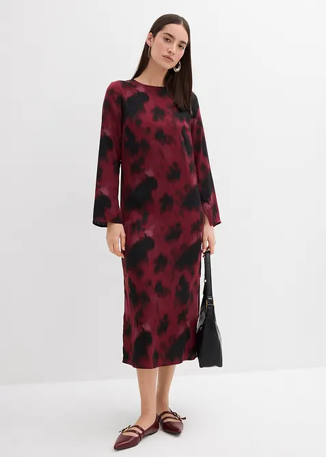 Midikjole i sateng, bonprix