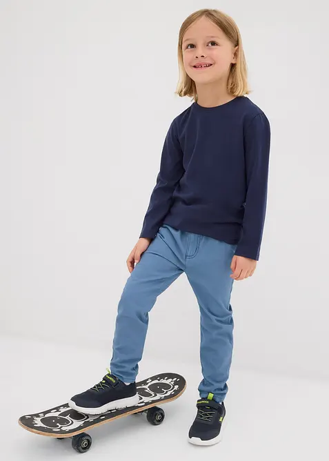 Langermet topp med økologisk bomull (3-pack), bonprix