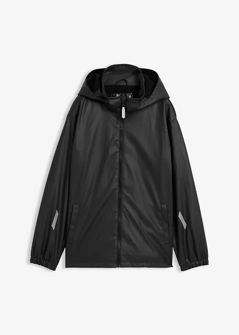 Varmende regnjakke med fleecefôr og avtagbar hette, bonprix