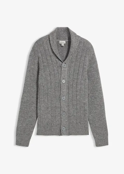 Cardigan med ribbemønster, bonprix