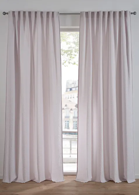 Gardin i lett rynket materiale (1-pack), bonprix