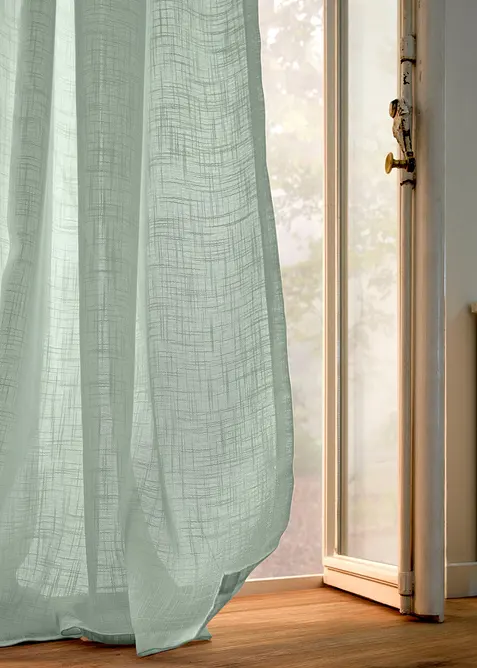 Gardiner i strukturmateriale (2-pack), bonprix