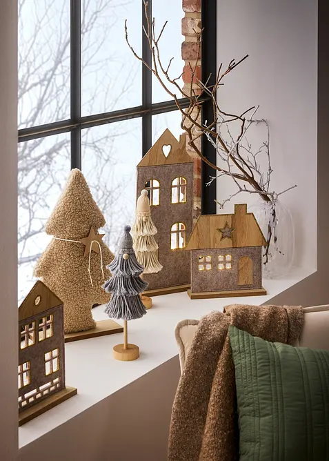 Pyntefigur nisse i raggete stil (2-pack), bonprix