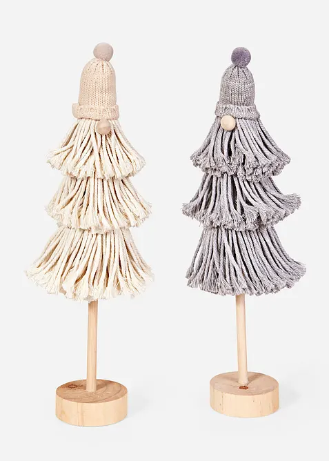 Pyntefigur nisse i raggete stil (2-pack), bonprix