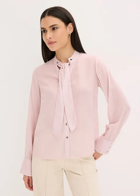 Chiffonbluse med avtagbart knytebånd, bonprix